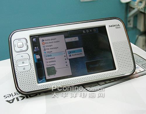 采用高分屏诺基亚智能终端n800真机赏