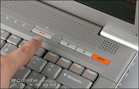 橙色的novo键还是非常抢眼的,可以实现一键恢复和不进系统一键杀毒