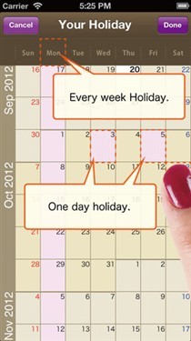 简洁又不失活泼 iPhone应用彩色日历 