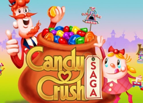 King开发的《糖果粉碎传奇》(Candy Crush Saga)游戏，非常受欢迎。