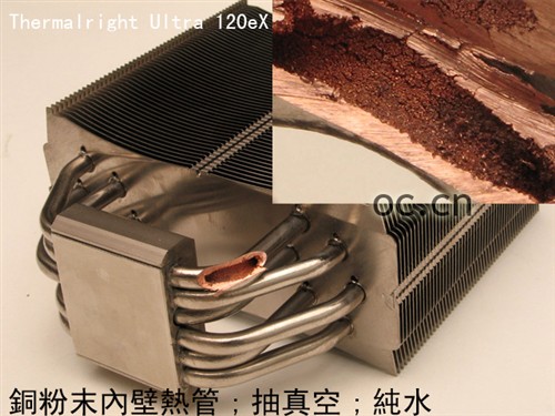 热管内部采用铜粉末内壁