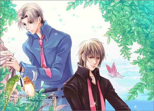 Painter绘制漫画 林中 少年 插画 手机新浪网