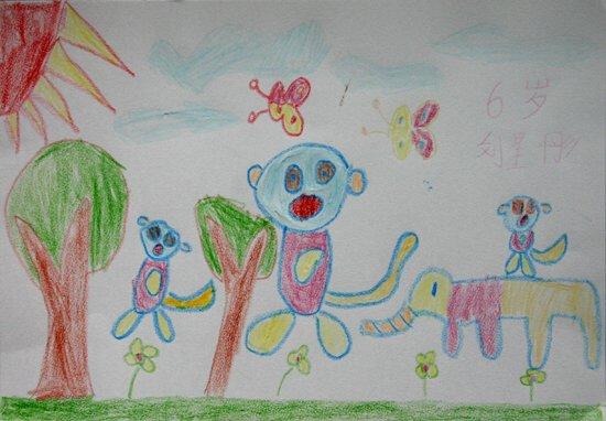 滇金丝猴月儿童绘画比赛优秀作品展示组图4