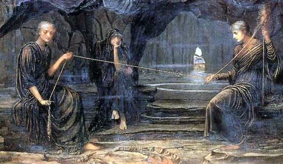《A Golden Thread》John Melhuish Strudwick 1885年绘