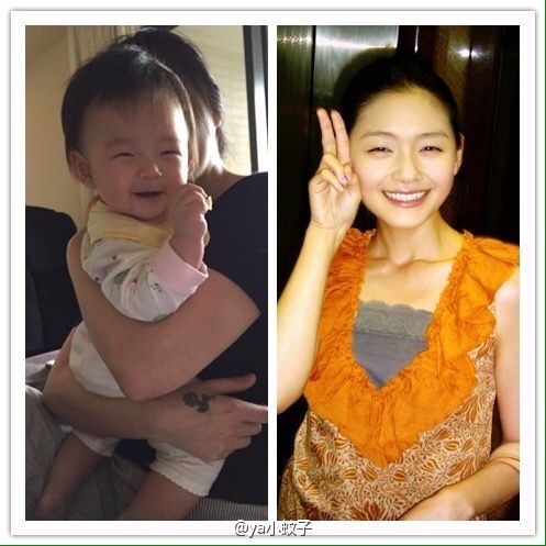 大S和女儿笑眼弯弯神相似