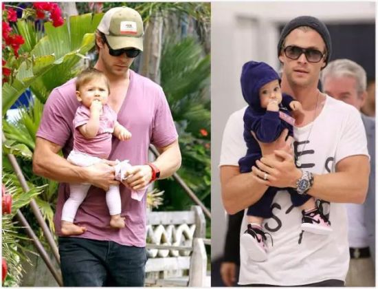 Chris Hemsworth和女儿