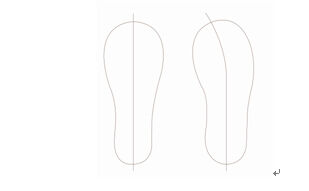 图5-29 直线鞋型和曲线鞋型