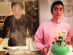 林依轮下厨为子庆生日