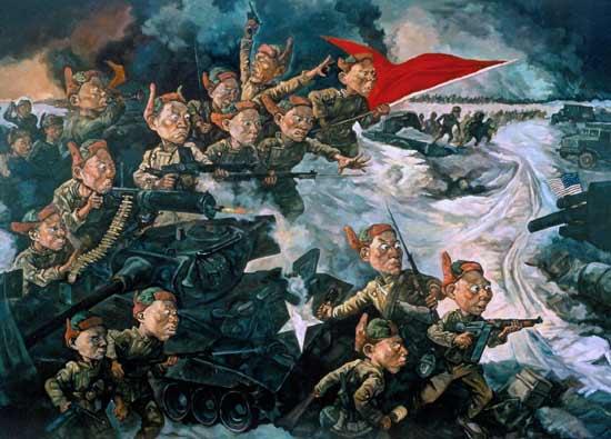 联展画家曹勇作品《淮海大战》