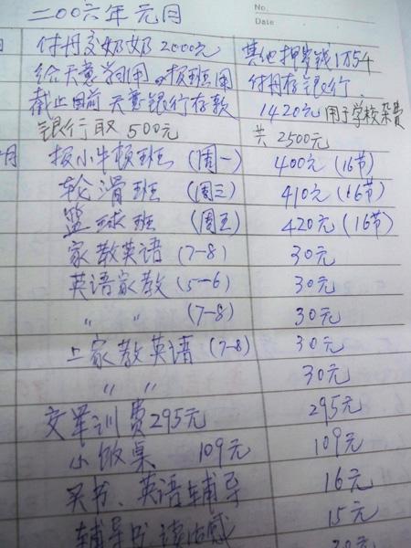 肖阿姨的账本