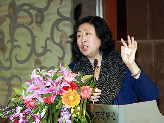 北京大学文化产业研究院动漫游戏中心主任邓丽丽(图片来源：新浪财经 梁斌 摄)