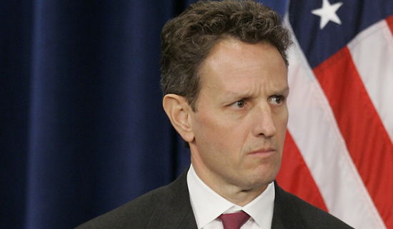 图为美国财政部长蒂莫西-盖特纳(Timothy F. Geithner)