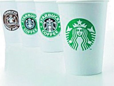 星巴克标识的演变。资料图片