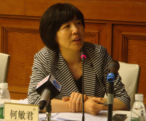 中石化销售有限公司副书记何敏君 人民网记者王静摄