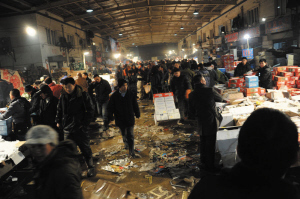 热闹的交易大厅。