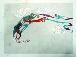 上世纪50年代荣宝斋木版水印《唐敦煌壁画选》。