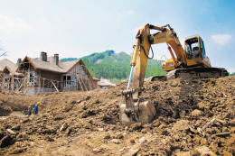 长白山国际旅游度假区内在建的别墅