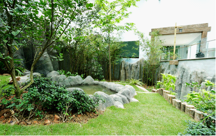 熊猫豪宅一景。（图片来源：河川生态园官网）