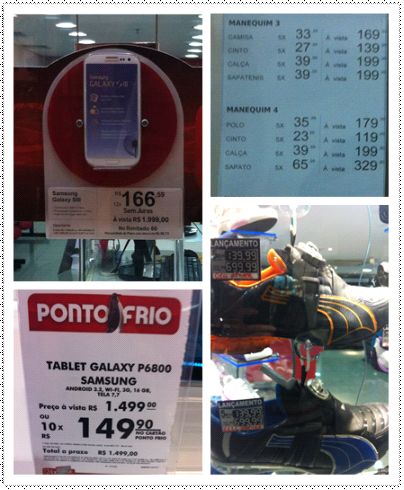 　　走进巴西圣保罗的商场，在琳琅满目的商品旁人们往往能看到标有两个价格的标价牌。一个是现价，一个是分期付款价格。