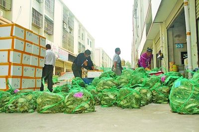 淮安的螃蟹经销商正准备把打包好的螃蟹运往全国各地。赵卫 摄 
