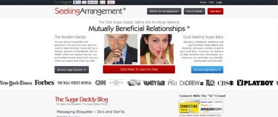 专门经营“互利约会”的SeekingArrangement.com撮合了很多甜心爹地和甜心宝贝。