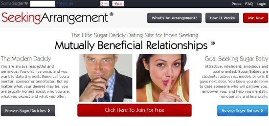 seekingarrangement.com网站截图