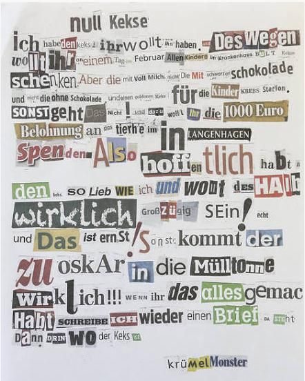 剪切黏贴的敲诈信