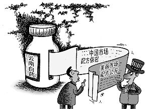 云南白药保密配方被指成分在美公开。CFP/图