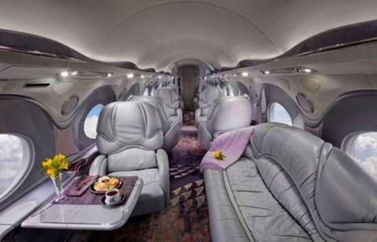这些私人专机的设计以主人的舒适为第一要务。