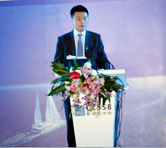 图7，金融MBA新生代表、中国国际金融有限公司资本市场部副总经理顾侃发言