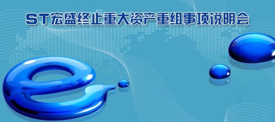 ST宏盛终止重组事项说明会