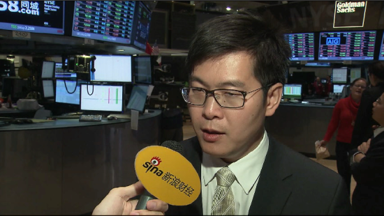 58同城CEO姚劲波在纽交所接受新浪财经的独家专访。