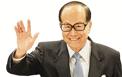 李嘉诚仍稳坐亚洲及香港首富之位。资料图片 