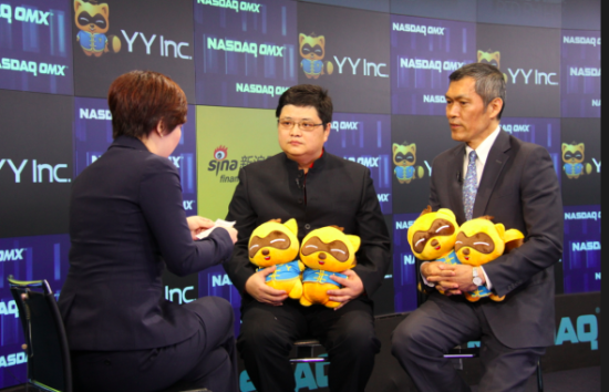 欢聚时代CEO李学凌和CFO 何震宇接受新浪财经专访(新浪财经 郑峻摄)