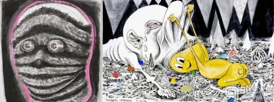 《…然后它回到了我身边》(...And Then It All Came Back to Me, 2011) 纸上混合媒介