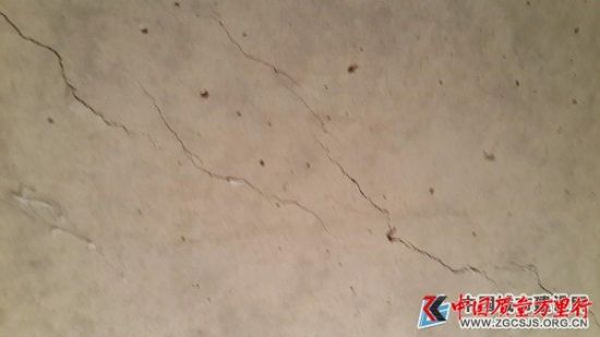 图为：新江站棚洞T梁裂纹