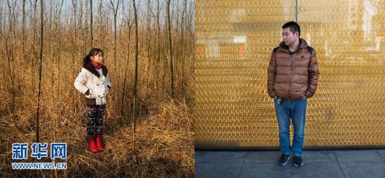 外出打工父母与留守儿童的“合”影作品《遥望：爱在远方》