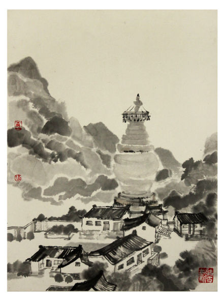 张龙《五台山写生稿》 2014年