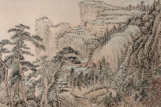 王翚 晴峦晓别图(细节)