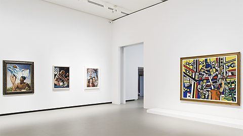 展览现场。弗朗西斯·毕卡比亚作品，费尔南·莱热作品