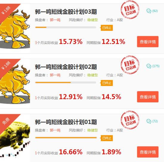 郭一鸣计划三战三成功