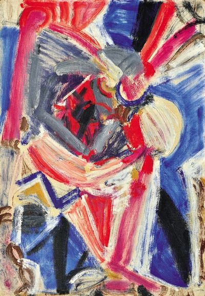 纸本油画作品《无题100》。