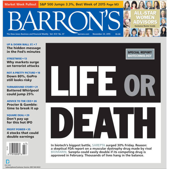 图为最新期《巴伦周刊》杂志封面