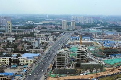 正在建设中的通州新城（资料图片）。京华时报记者范继文摄