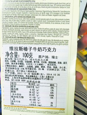 BHG精品超市环球贸易中心店并未对下月到期的巧克力进行明确标示