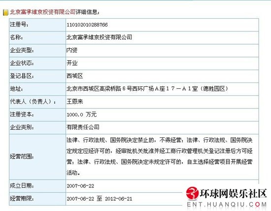 　　王珂公司的注册信息，所有人是他父亲的名字