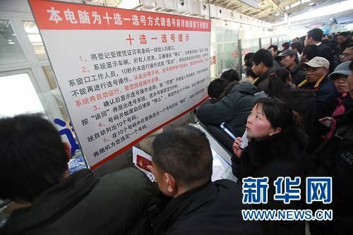 　　北京购车摇号中签几率越来越小