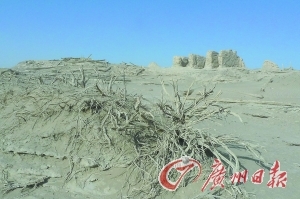 三间房是楼兰古城地标之一。