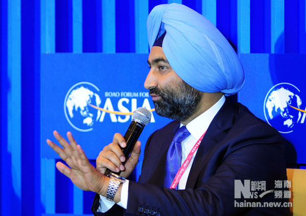 　　4月2日，印度南新制药创始人Malvinder Singn在发言。