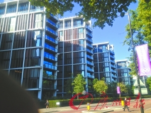 　　“海德公园一号”由4座钻石形多层住宅组成。